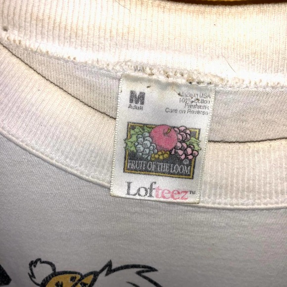 vintage 1996 NASCAR CARTOON NETWORK WACKY RACING FLINTSTONES AOP tee shirt M - Picture 2 of 4